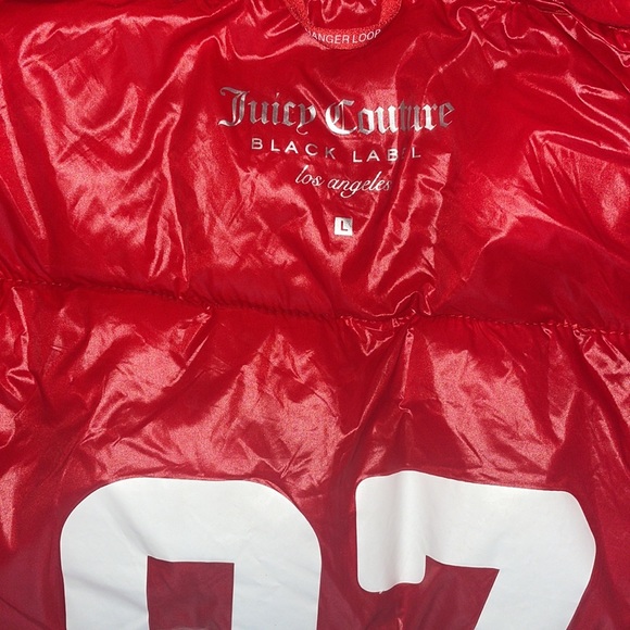Juicy couture red puffer jacket size large - Picture 3 of 6